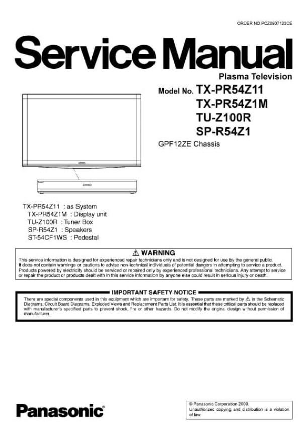 GPF12ZE_TX-PR54Z11, TX-PR54Z1M, TU-Z100R, SP-R54Z1